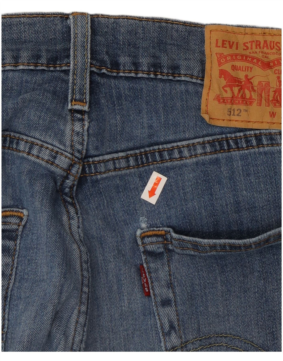 LEVI'S Herre 512 Slim Tapered Jeans W31 L28 Blå Bomuld