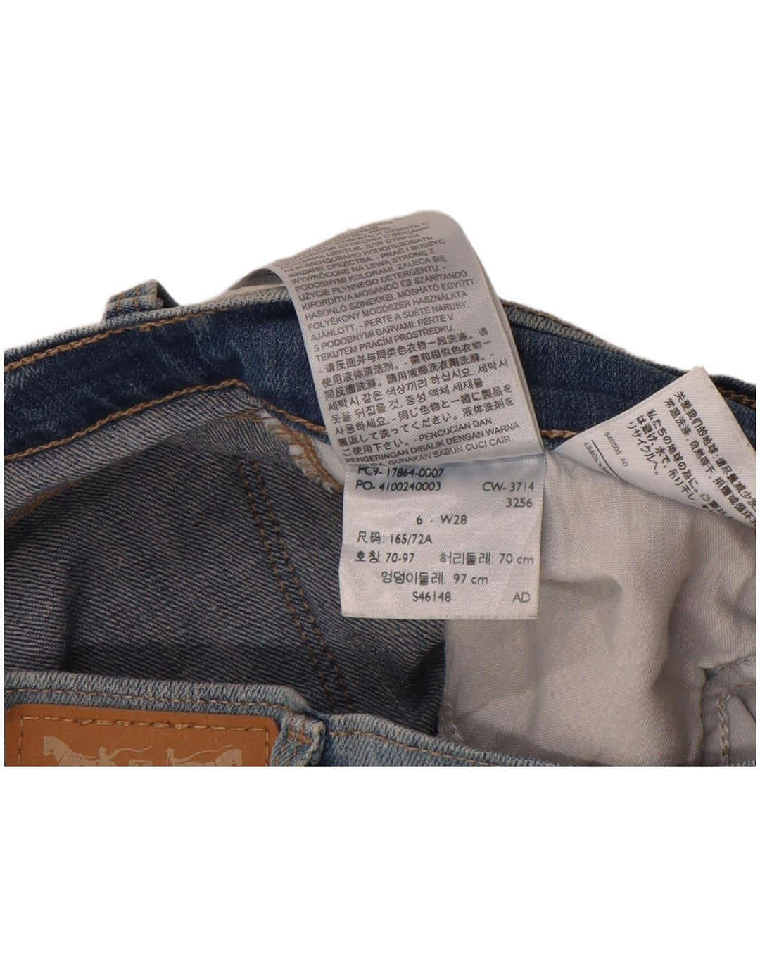 Levi's denimshorts til kvinder US 6 Medium W28 blå bomuld