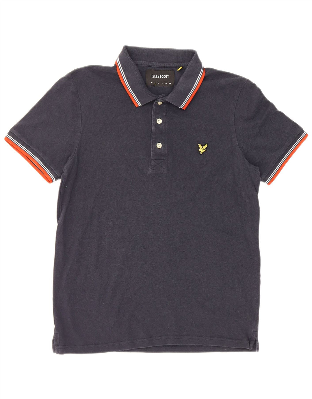 Lyle & Scott herre poloskjorte lille marineblå stribet bomuld