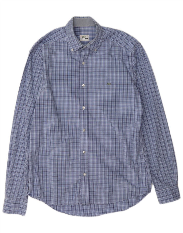 Lacoste Herre Slim Fit skjorte str. 40 Medium Blue Check