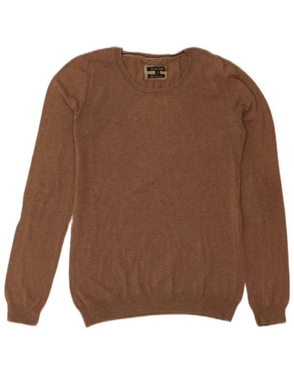 Massimo Dutti Dame Jumper Sweater UK 12 Medium Brun