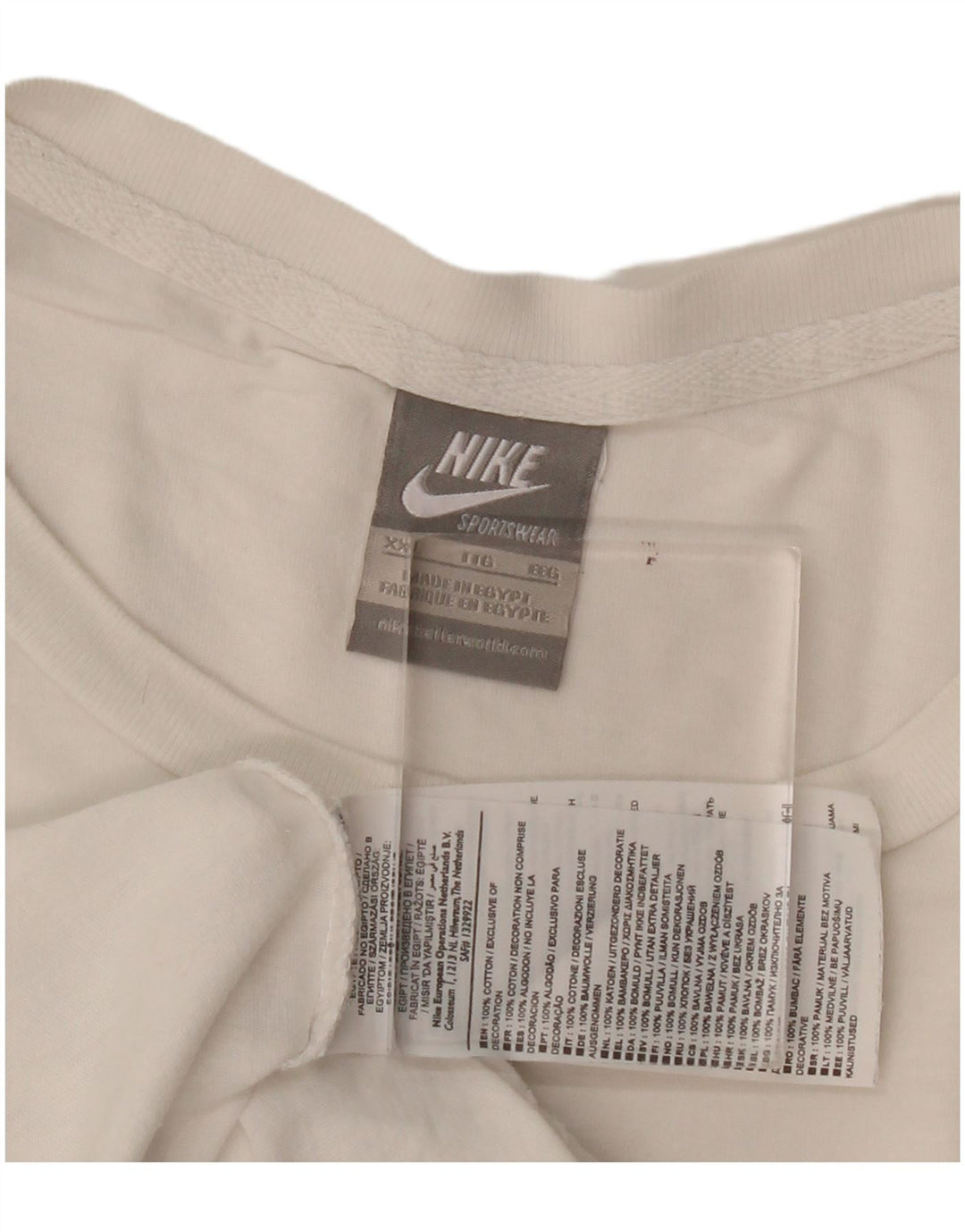 Nike grafisk T-shirt top til mænd 2XL hvid bomuld