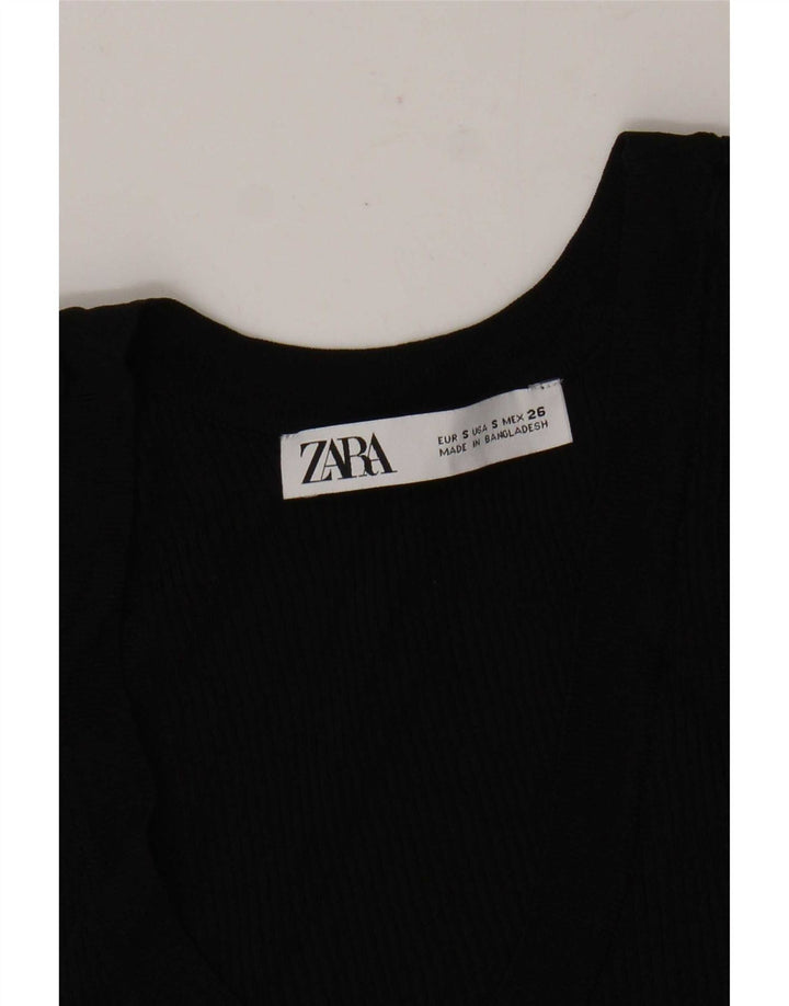 Zara Dame Vest Top UK 8 Small Black