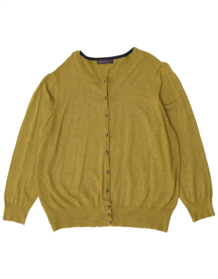 Marks & Spencer Dame Cardigan Sweater UK 18 XL Grøn