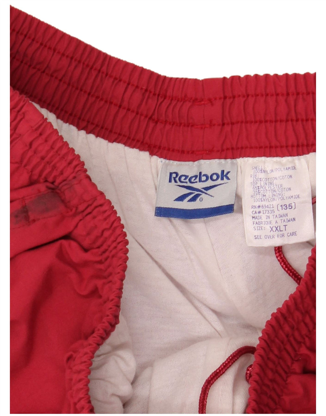 REEBOK Træningsdragt til mænd Joggers 2XL Rød Nylon