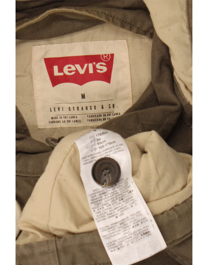 Levi's Herre Hætte Military Jacket UK 38 Medium Khaki Cotton