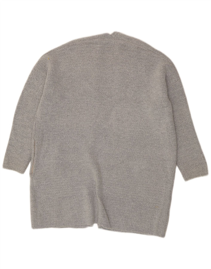 Oasis Womens Oversized Open Cardigan Sweater UK 16 Large Grå Akryl