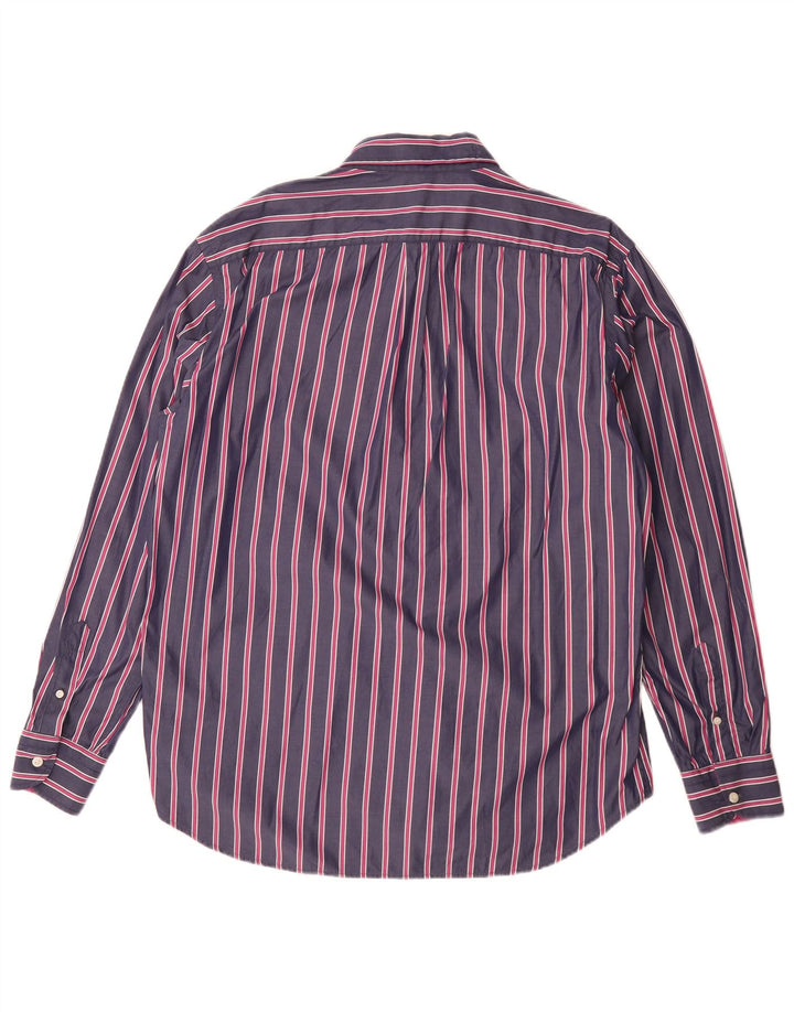 Harmont & Blaine herreskjorte 2XL marineblå stribet bomuld