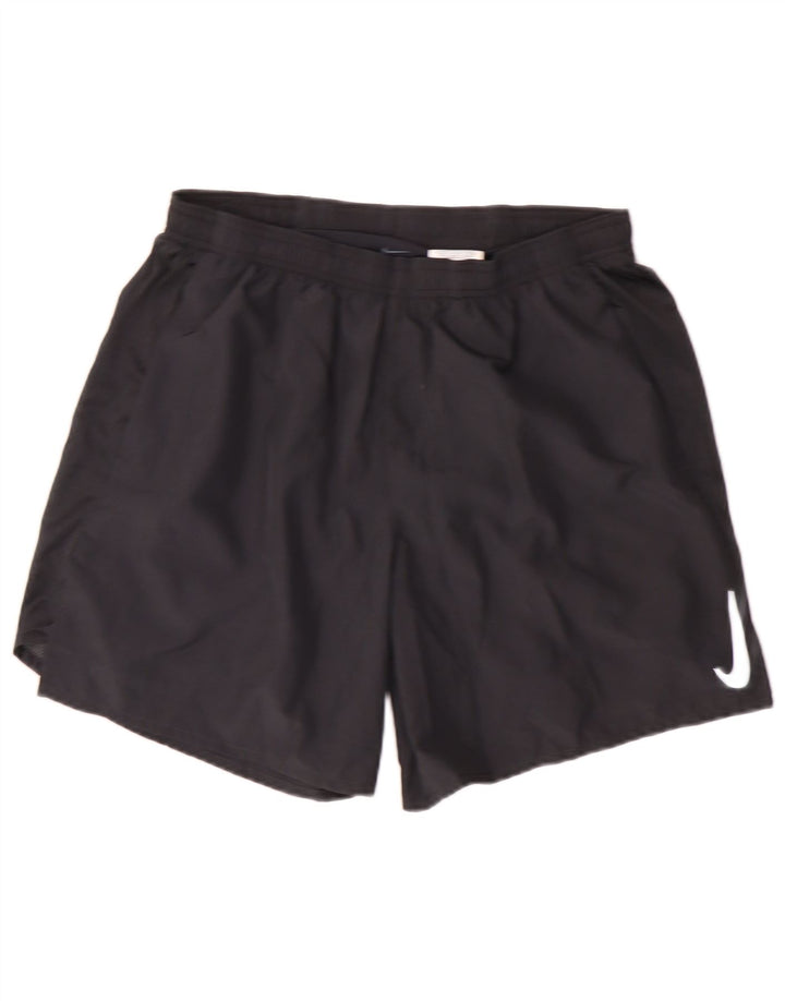 NIKE Dame Dri Fit sportsshorts UK 16 Large Black Polyester