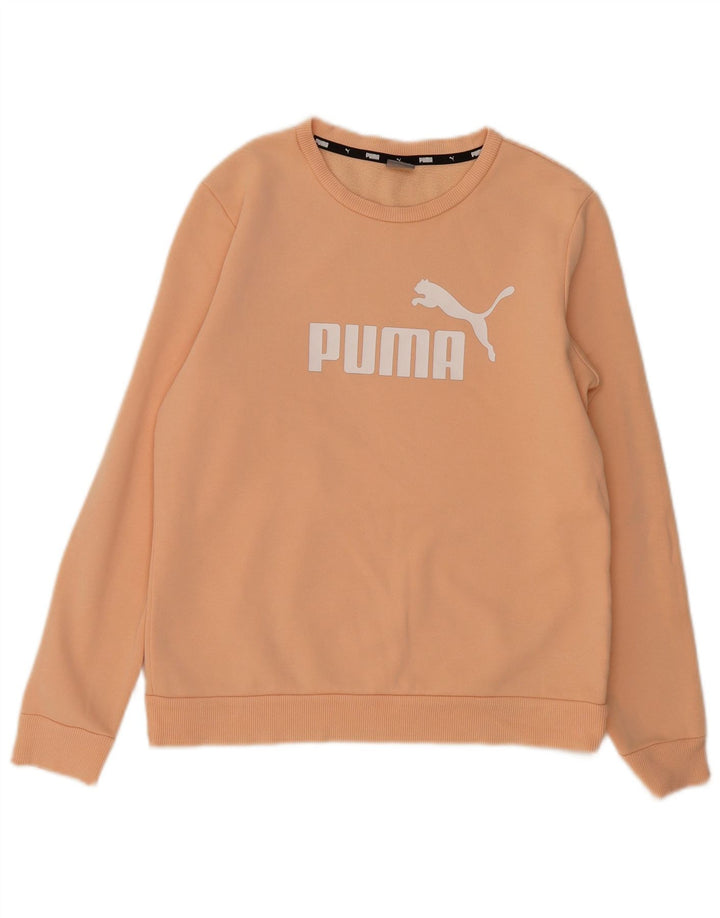 Puma Graphic Sweatshirt Jumper UK 14 Medium Pink Bomuld