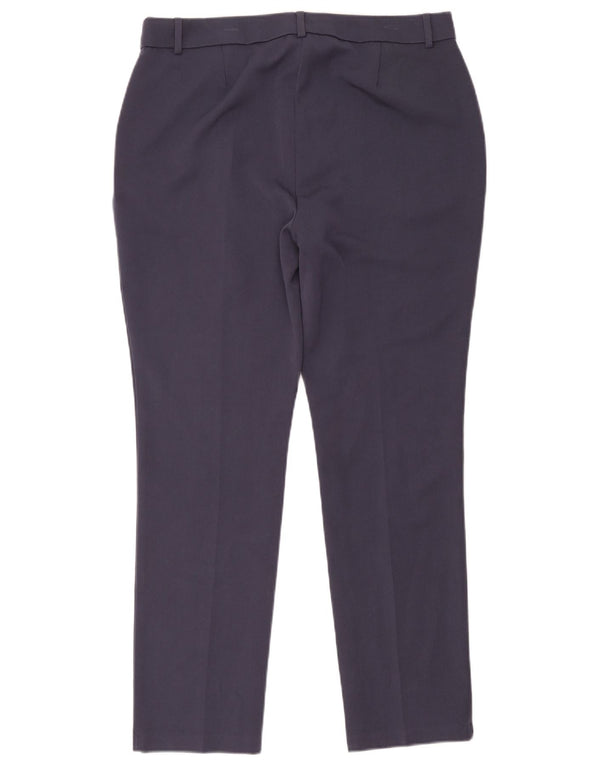 Marks & Spencer Kvinder Højtaljede Casual Bukser UK 16 Large W36 L28 Navy