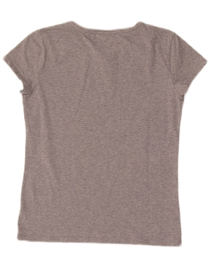 Massimo Dutti Dame T-Shirt Top UK 14 Stor Grå Flecked