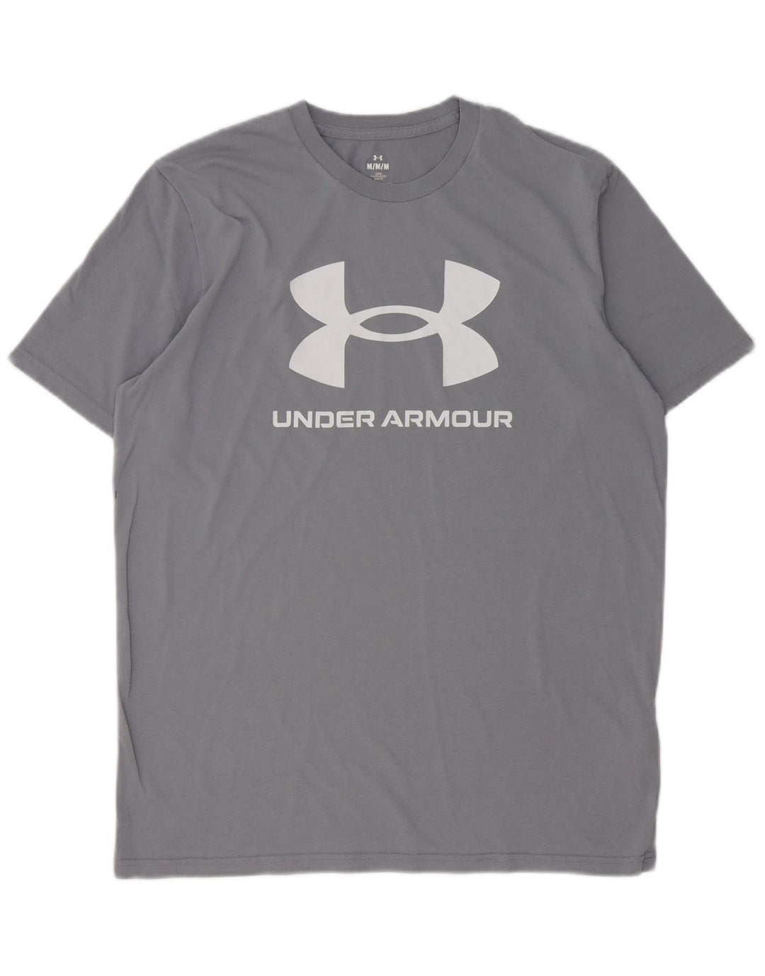 Under Armour Herre Loose Fit Grafisk T-Shirt Top Medium Grå Bomuld