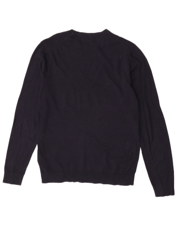 Massimo Dutti Herre Crew Neck sweater Medium Navyblå Bomuld