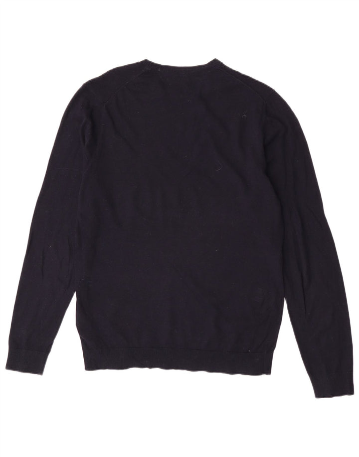 Massimo Dutti Herre Crew Neck sweater Medium Navyblå Bomuld