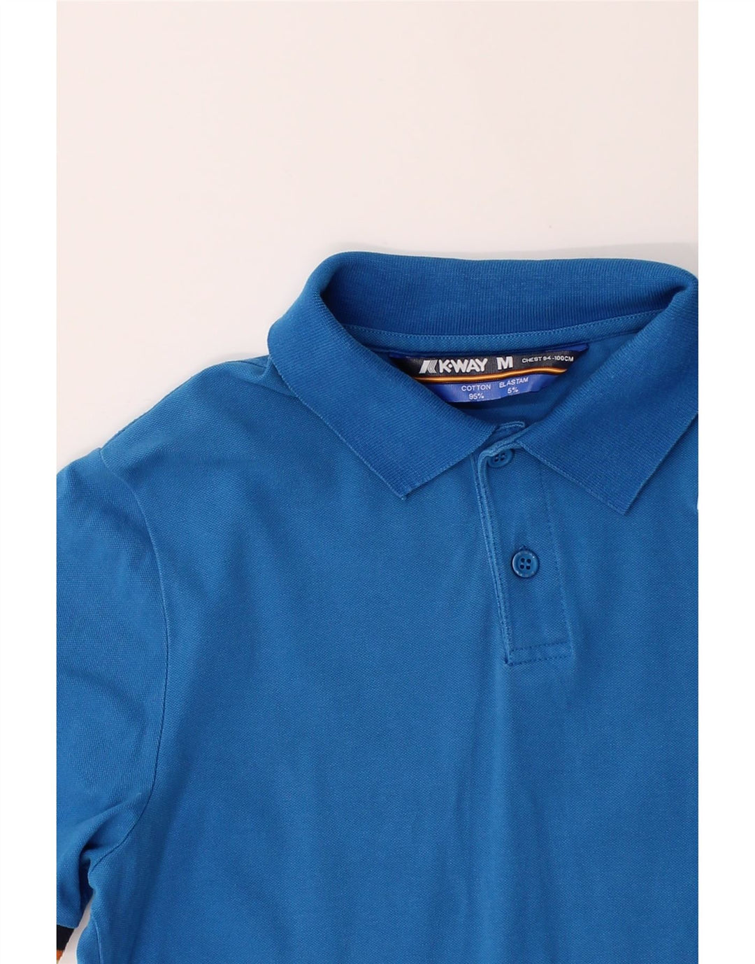 VINTAGE Mens Polo Shirt Medium Blue Cotton Vintage Vintage and Second-Hand Vintage from Messina Hembry 