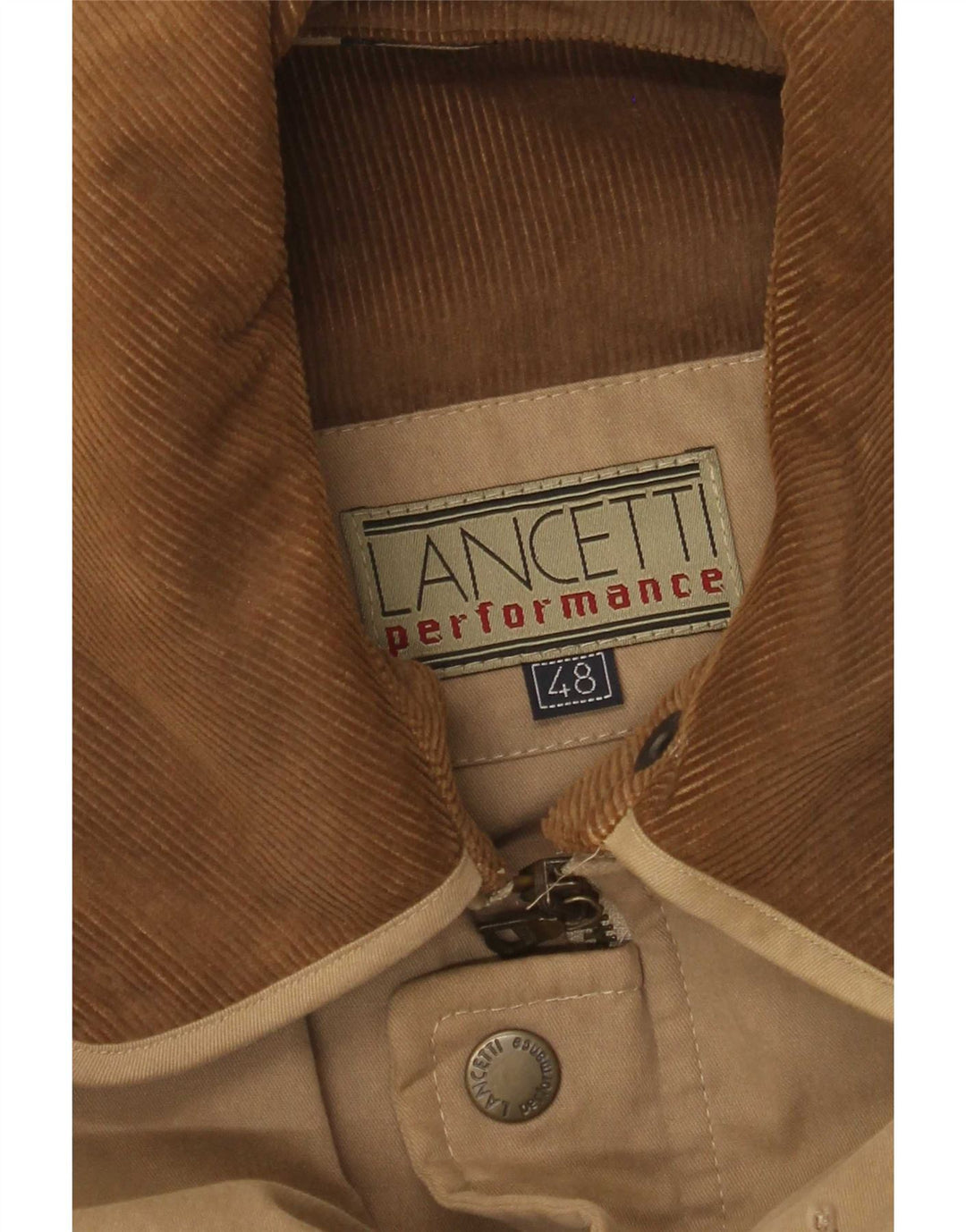 Lancetti Herre Utility Jacket UK 48 4XL Beige Cotton