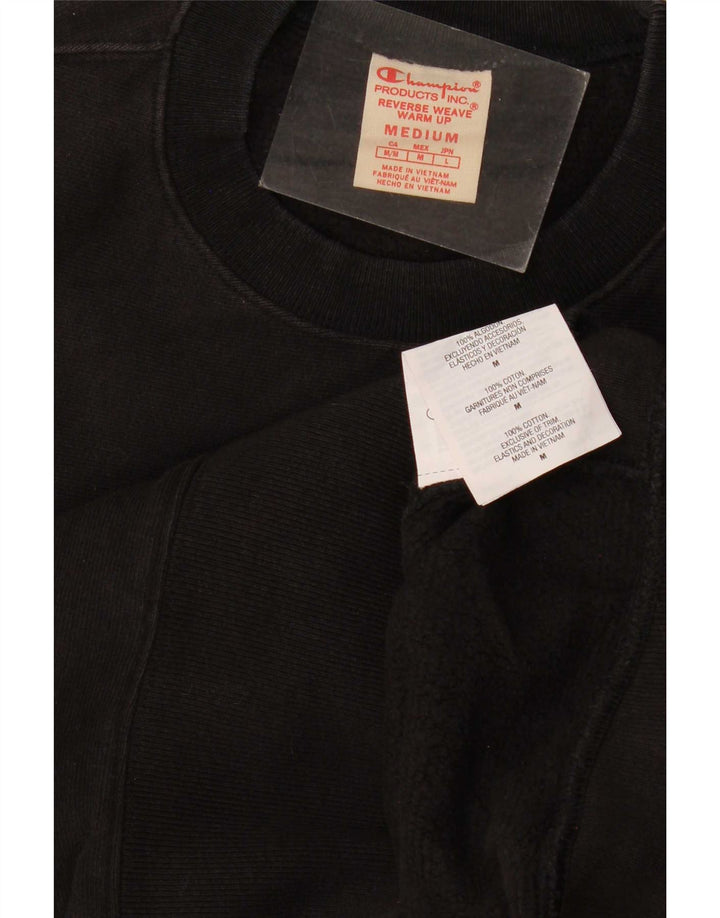 Champion Herre Reverse Weave Sweatshirt Jumper Medium Sort Bomuld