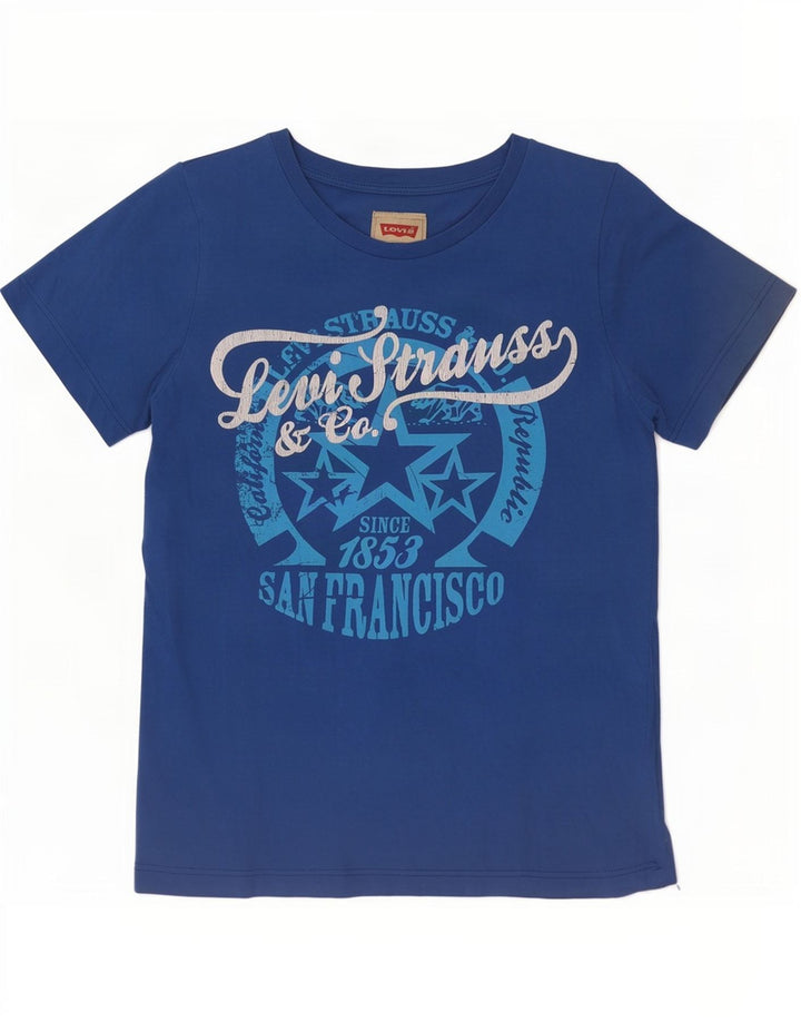 Levi's Boys Grafisk T-Shirt Top 11-12 År Blå Bomuld
