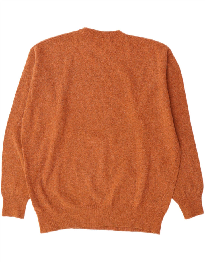 Lacoste Herre sweater med rund hals str. 6 XL Brun lammeuld