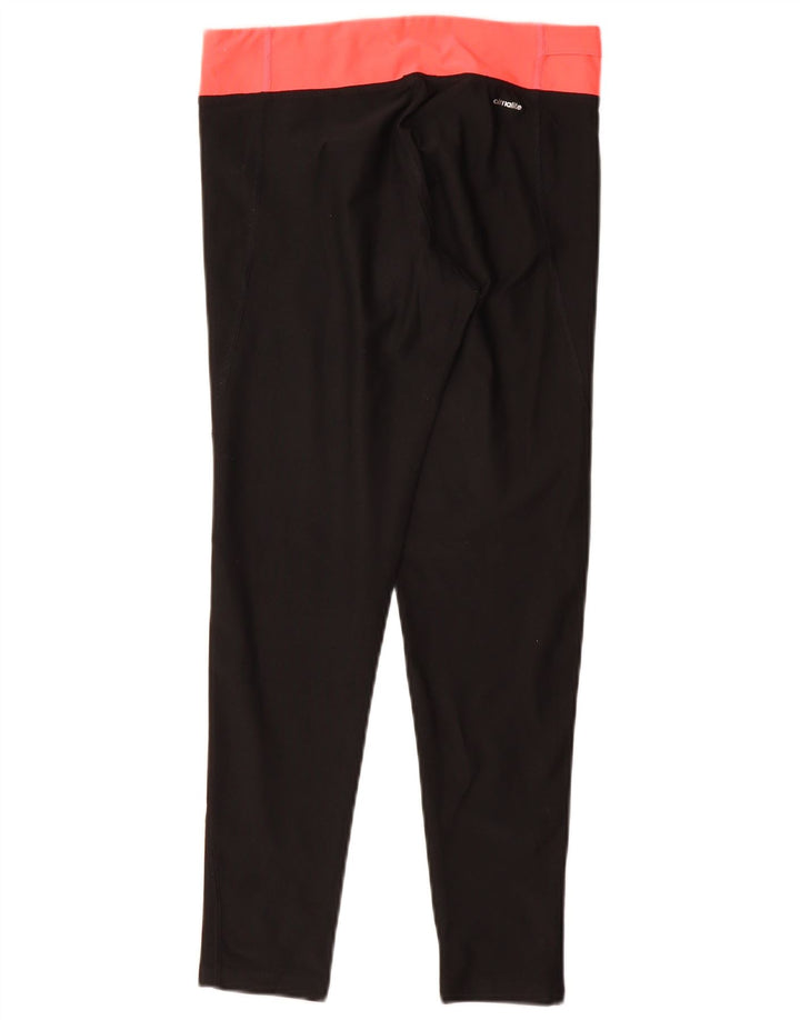 ADIDAS Womens Climalite Leggings UK 8/10 Small Black Colourblock