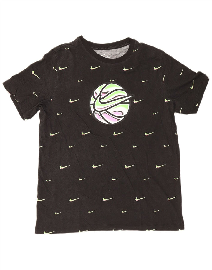 Nike grafisk T-shirt top til mænd, stor sort bomuld