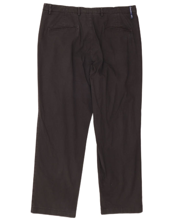 Trussardi Herre lige jakkesæt bukser IT 58 4XL W42 L30 Sort bomuld
