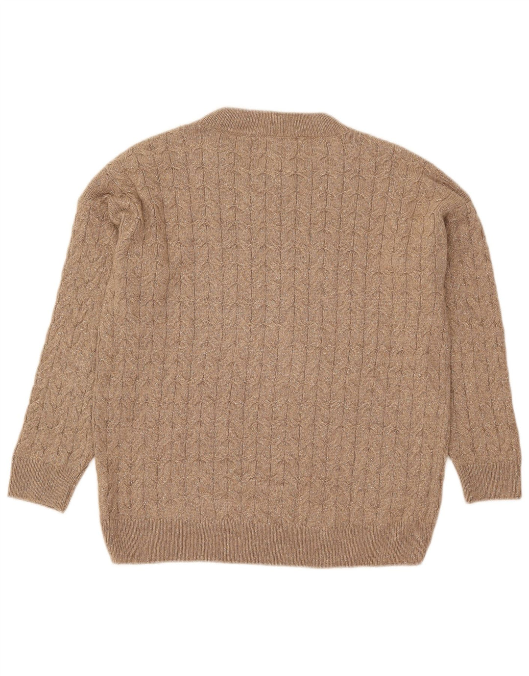 Massimo Dutti Dame Oversized Crew Neck Jumper Sweater UK 10 Small Grey