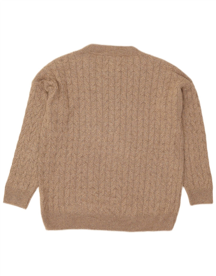 Massimo Dutti Dame Oversized Crew Neck Jumper Sweater UK 10 Small Grey