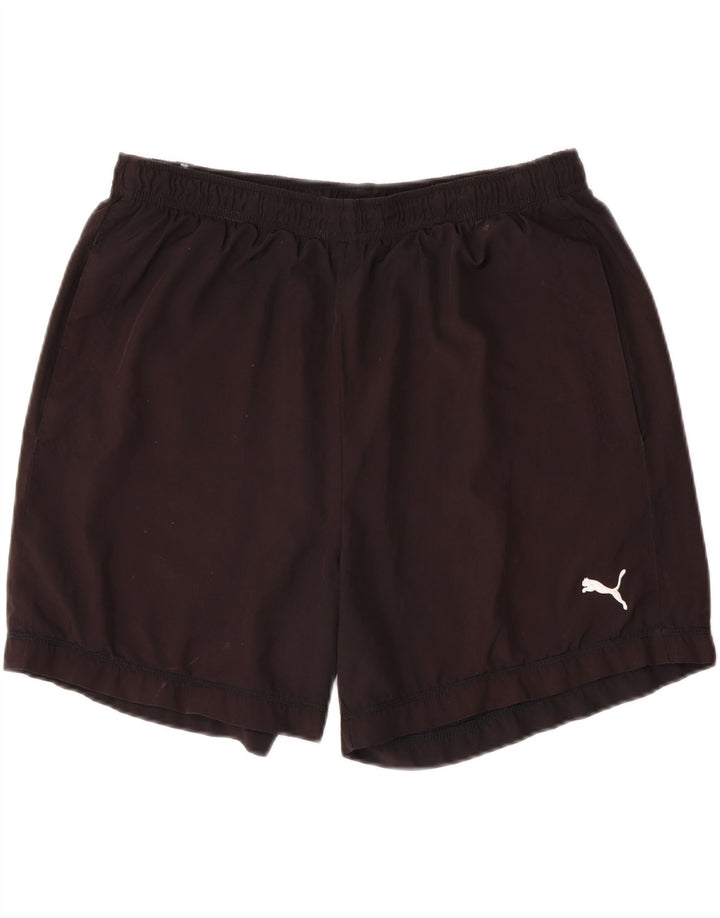 PUMA Mens Sport Shorts Large  Black Polyester Vintage Puma and Second-Hand Puma from Messina Hembry 