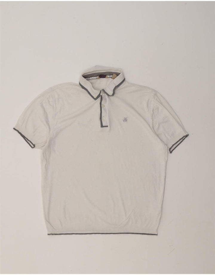 Ted Baker herre poloshirt str. 5 XL Hvid bomuld