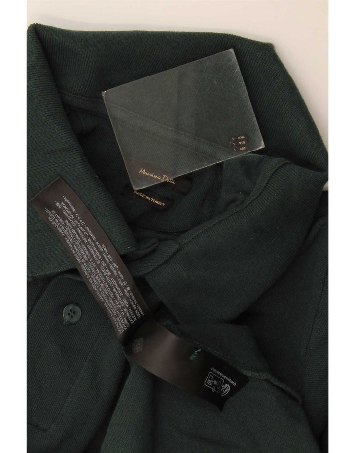 Massimo Dutti Herre Regular Fit Polo Shirt Stor grøn bomuld