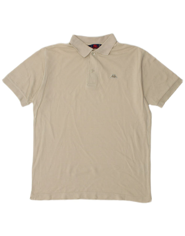 Kappa Mens Polo Shirt Small Beige Cotton