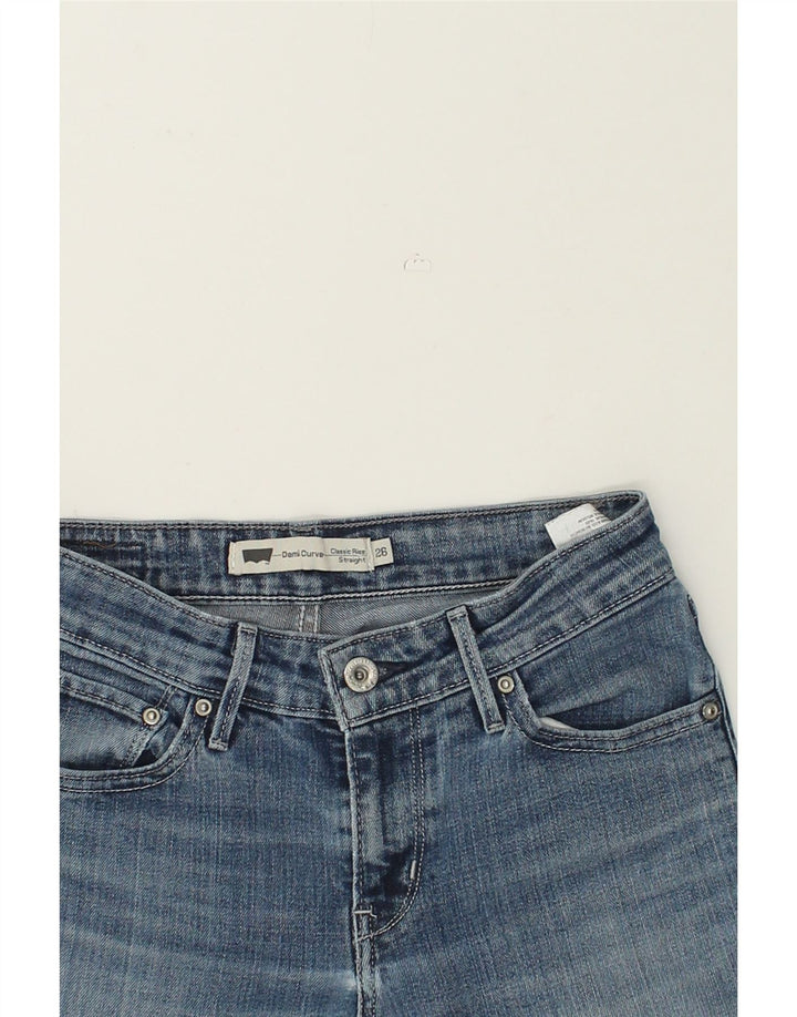 LEVI'S Womens Demi Curve Straight Jeans W26 L32  Blue Cotton | Vintage Levi's | Thrift | Second-Hand Levi's | Used Clothing | Messina Hembry 