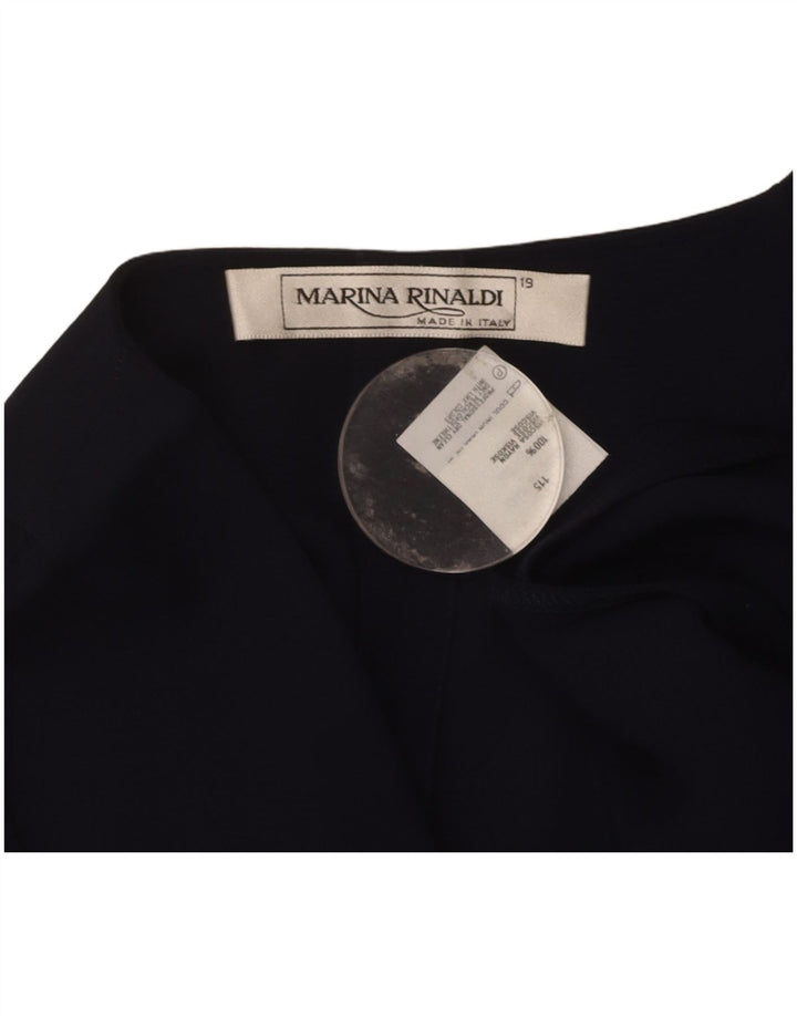 MARINA RINALDI Womens Long Sleeve Cardigan Top Size 19 Small Navy Blue