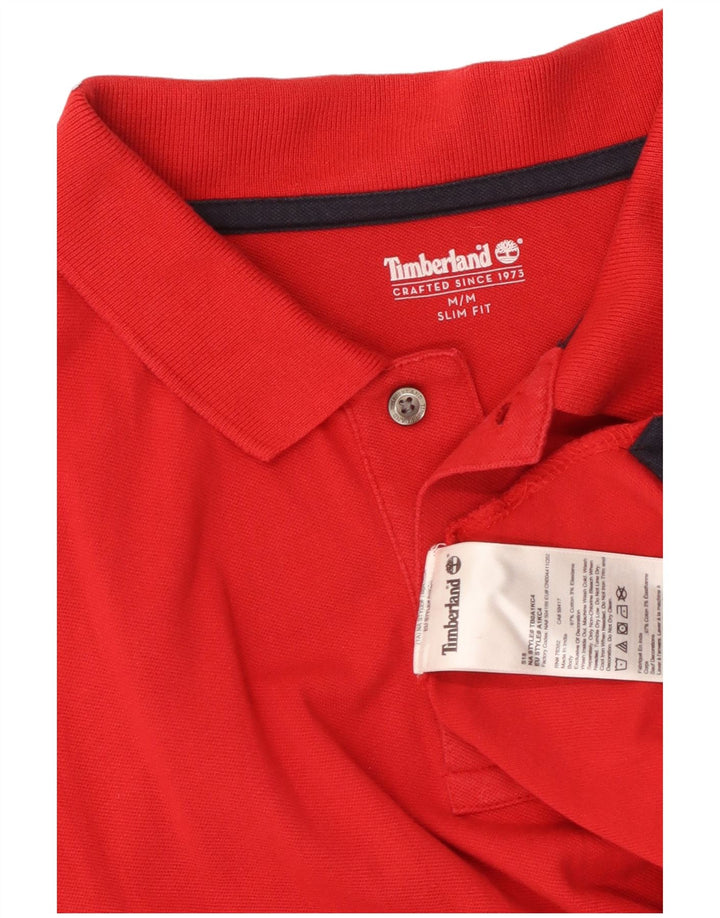 TIMBERLAND Herre Slim Fit Polo Shirt Medium Rød Bomuld