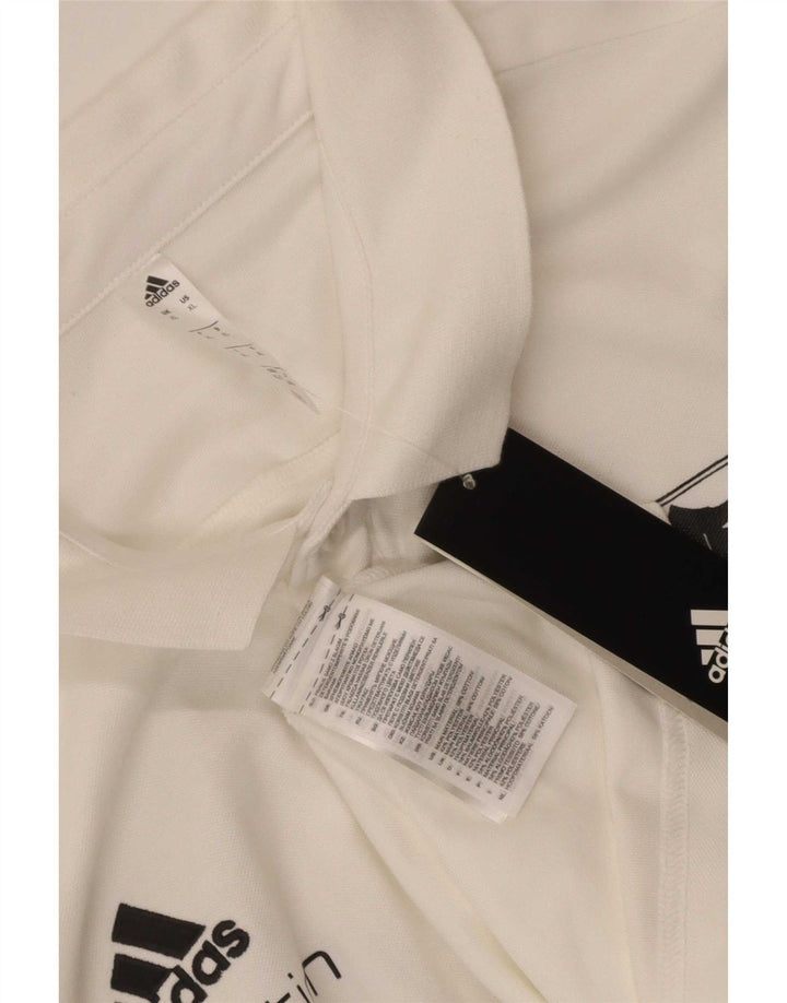 Adidas Grafisk Polo Shirt til mænd XL Hvid Bomuld