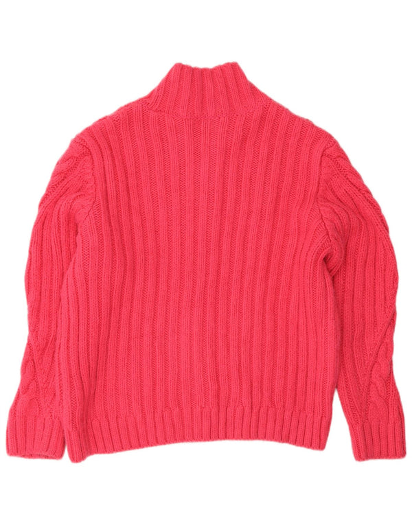 Marks & Spencer Dame Turtle Neck Jumper Sweater UK 16 Large Pink