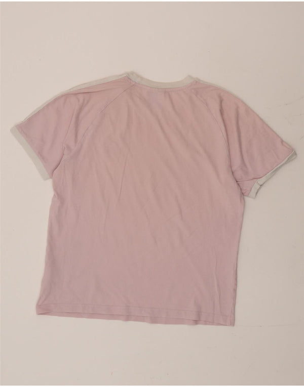 Adidas Dame T-Shirt Top UK 14 Medium Pink Bomuld
