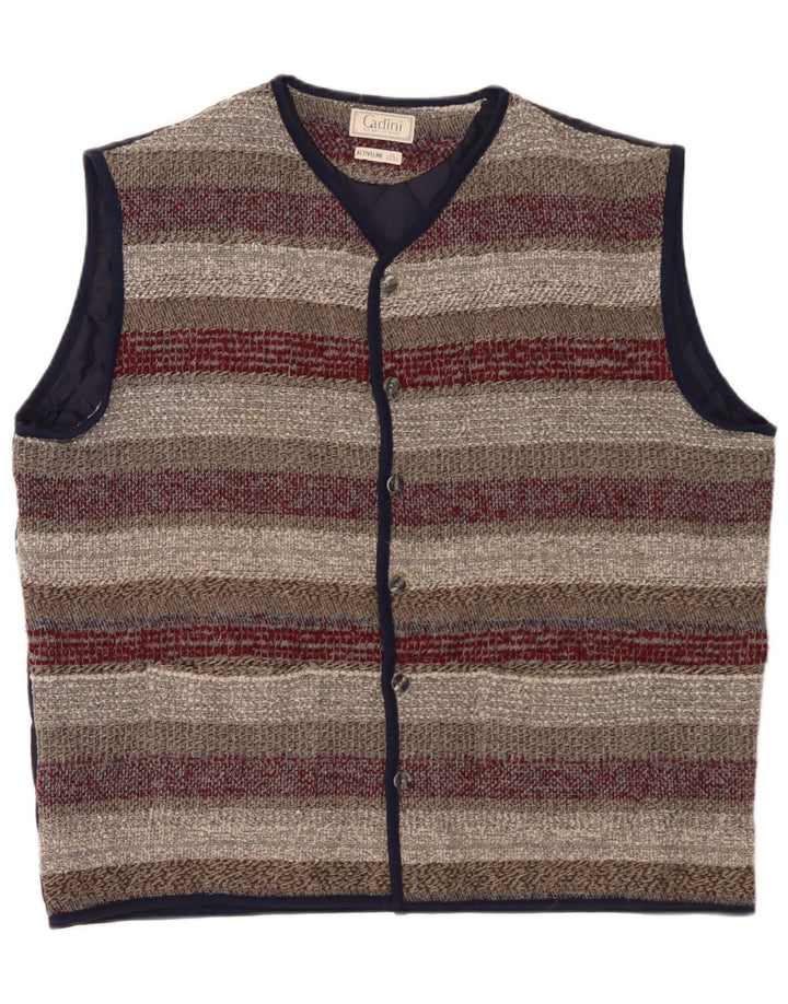 Cadini Herre Strik Gilet UK 43/44 XL Flerfarvet Stribet