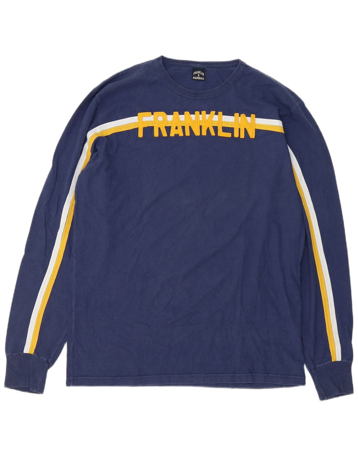 Franklin & Marshall Herre Grafisk Top Langærmet XL Navy Blue Colourblock