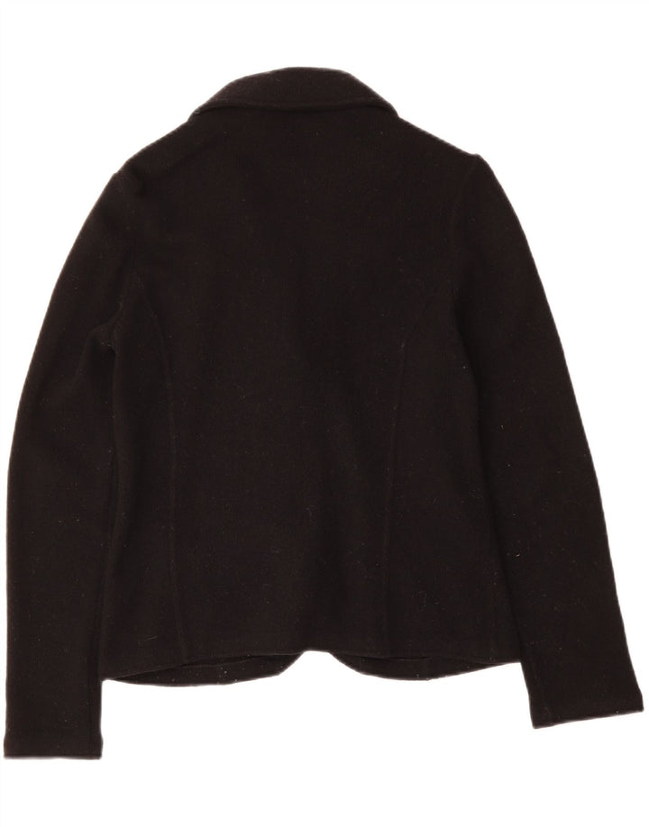 LAURA ASHLEY Womens 3 Button Blazer Jacket UK 10 Small Black Wool Vintage Laura Ashley and Second-Hand Laura Ashley from Messina Hembry 