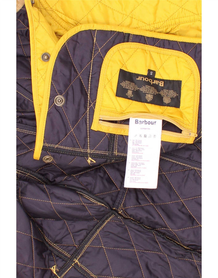 Barbour Piger Quiltet Jakke 5-6 År Lille Gul Colourblock Polyamid