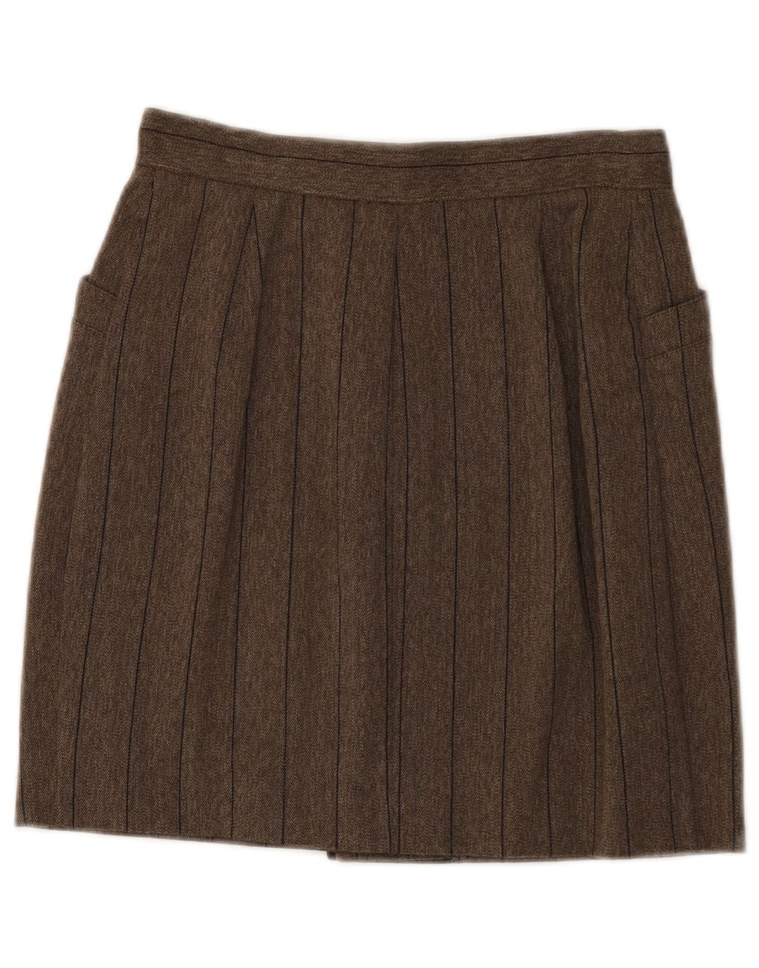 Krizia Dame Mini Nederdel IT 40 Lille W24 Brun Stribet