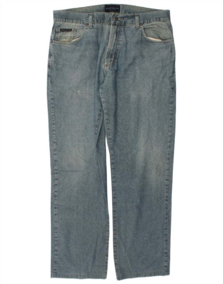 Gant Herre Straight Jeans W34 L31 Blå Bomuld
