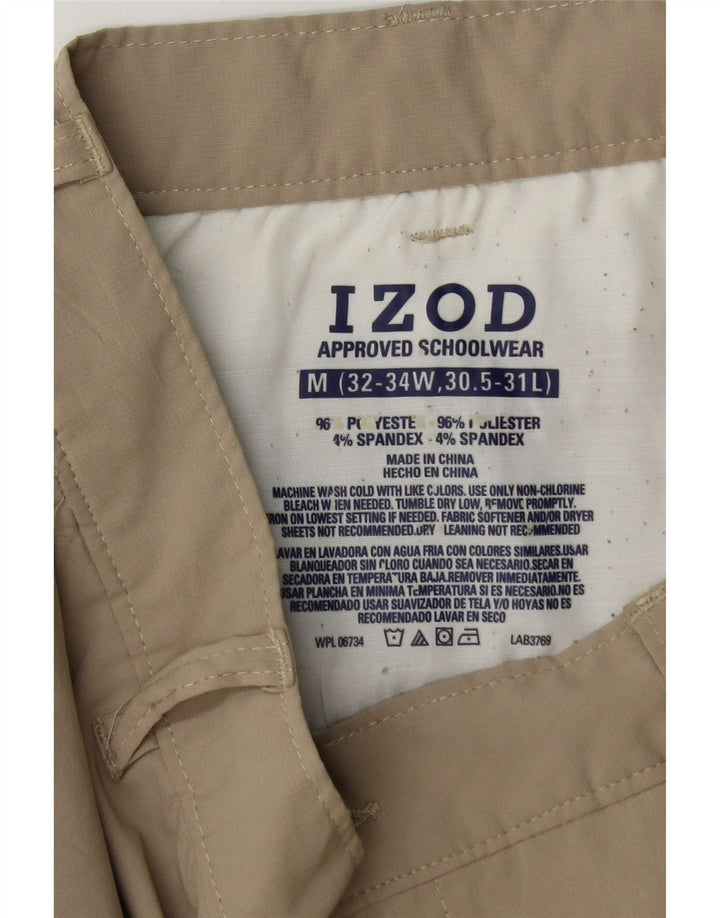 IZOD Chino Shorts til mænd W32 Medium Beige Polyester