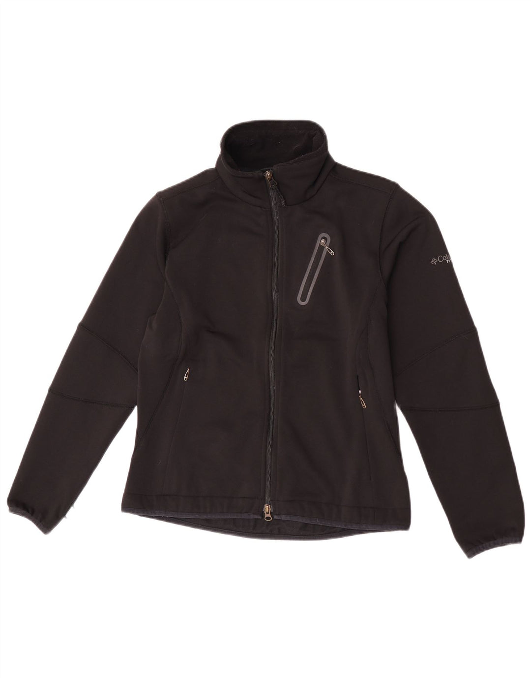 Columbia Womens Liner Tracksuit Top Jacket UK 12 Medium Black Polyester