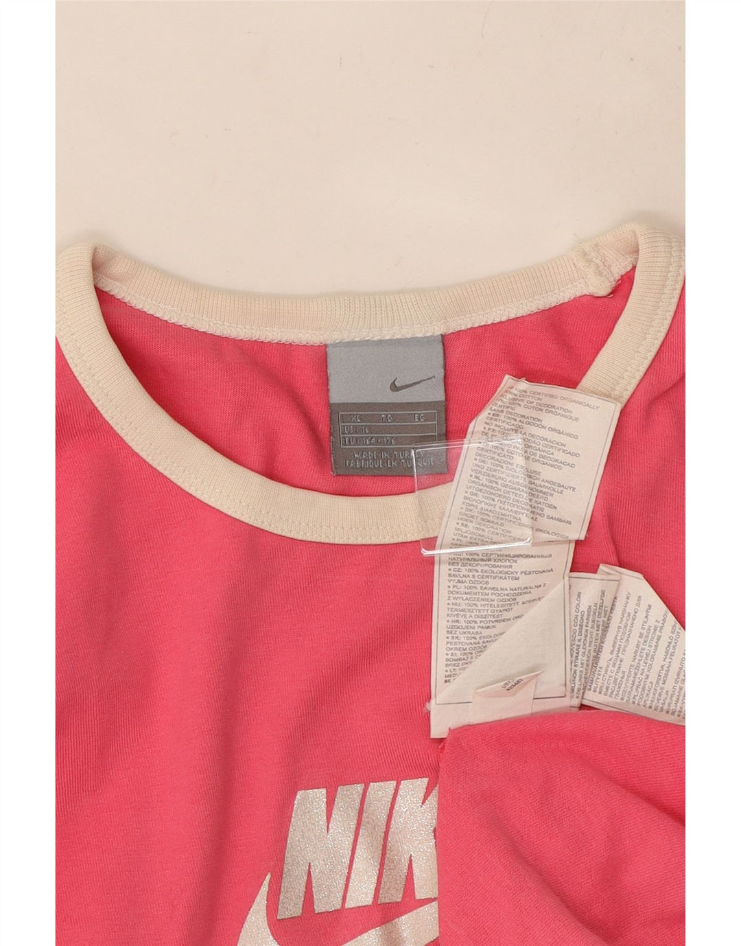 NIKE Air Graphic T-Shirt Top 15-16 år XL Pink Bomuld