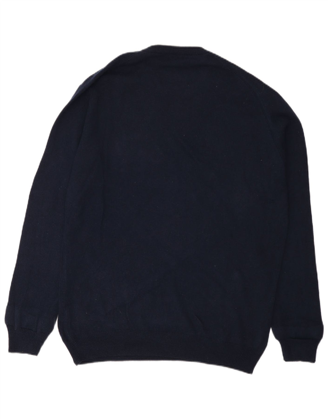 Marlboro Classics Herre Crew Neck Jumper Sweater XL Navy Blue Wool