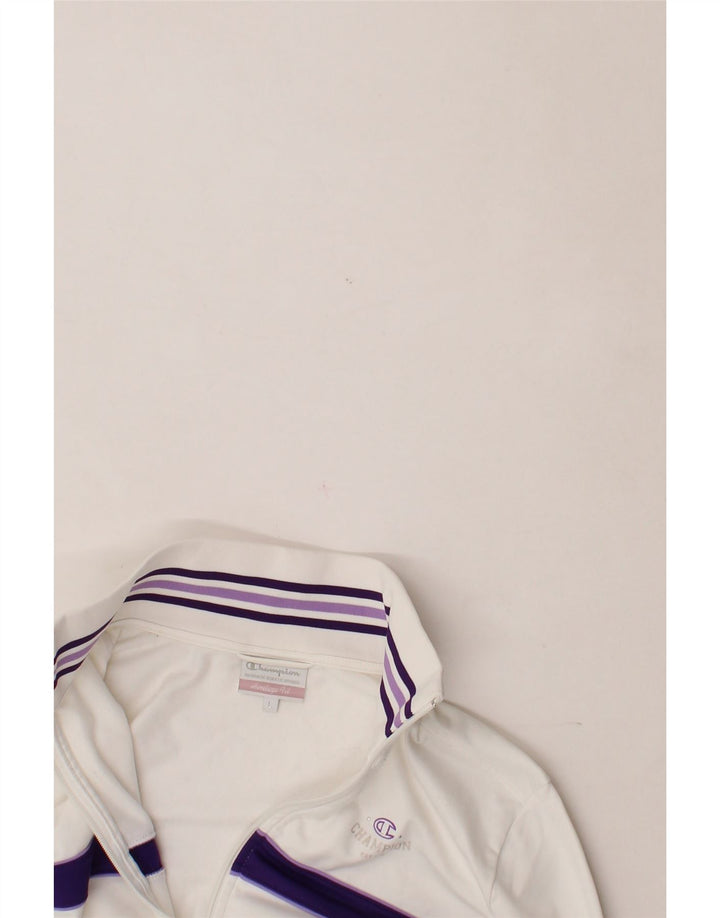 CHAMPION Womens Heritage Fit Tracksuit Top Jacket UK 16 Large White Vintage Champion and Second-Hand Champion from Messina Hembry 